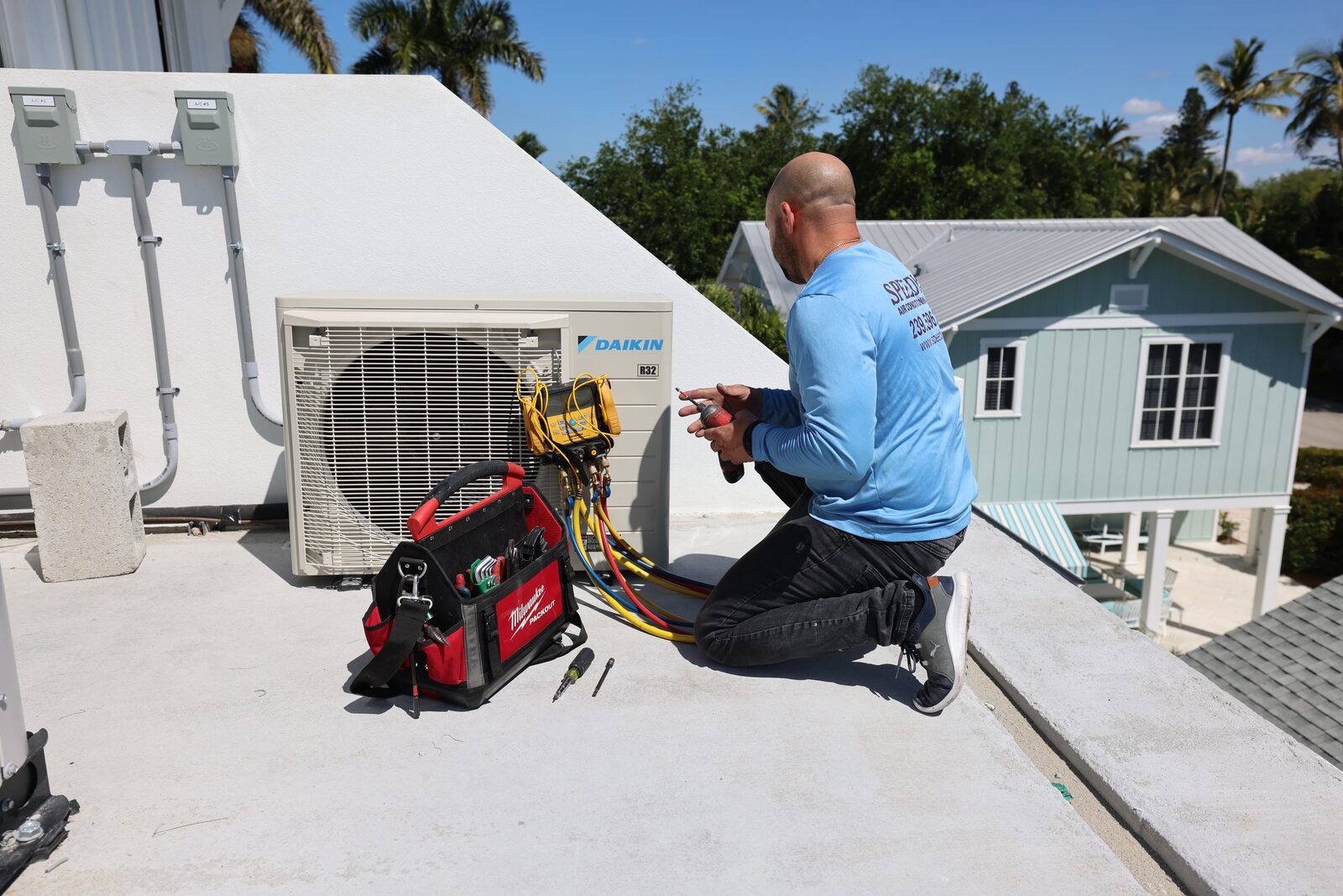 Rooftop commissioning with the Packout kit on deck